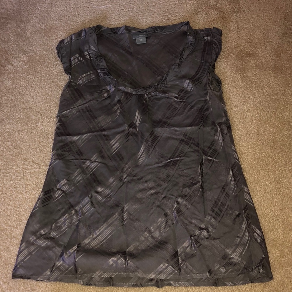 Grey scoop neck blouse